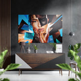 Patchwork Women  Brushed Aluminium Dibond Wall Art.